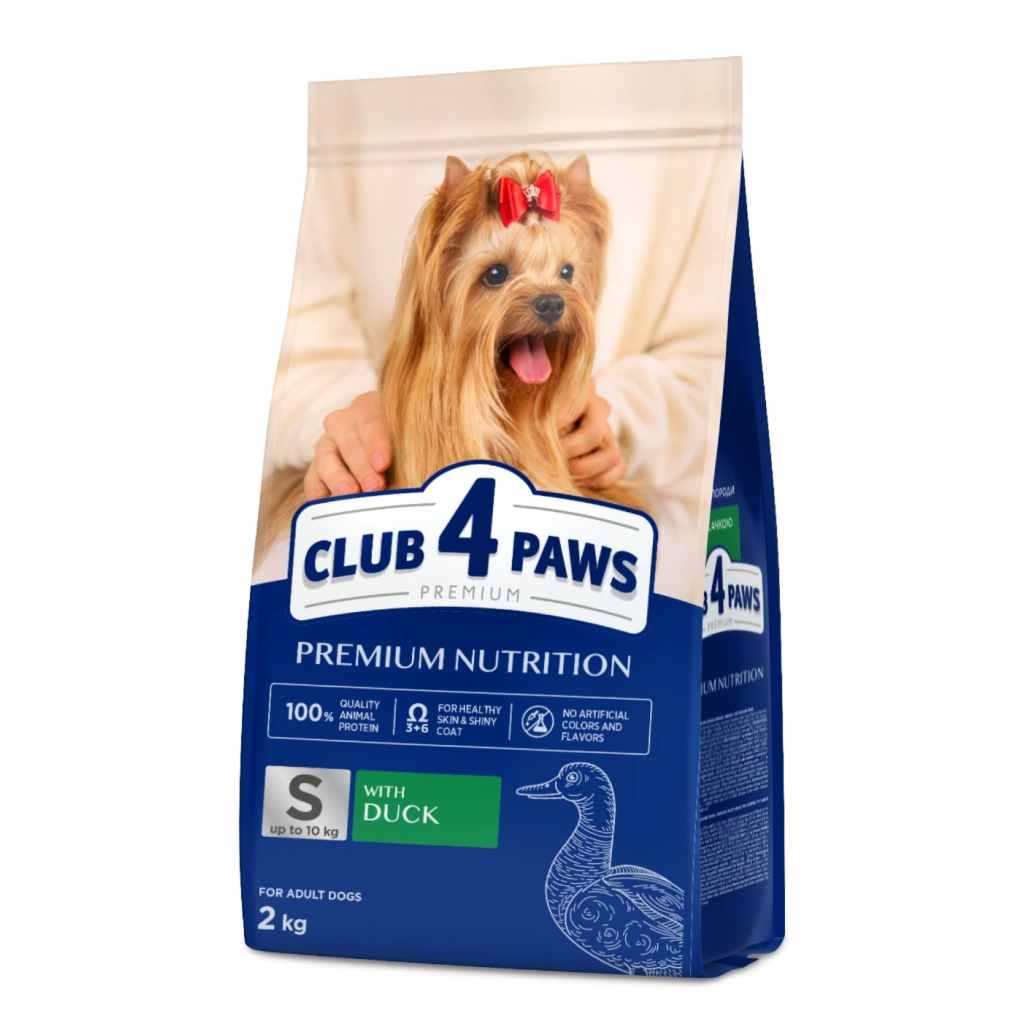 Сухий корм для собак Club 4 Paws Преміум з качкою для малих порід 2 кг (4820269144637) Сухий корм для собак Club 4 Paws Преміум з качкою для малих порід 2 кг (4820269144637)