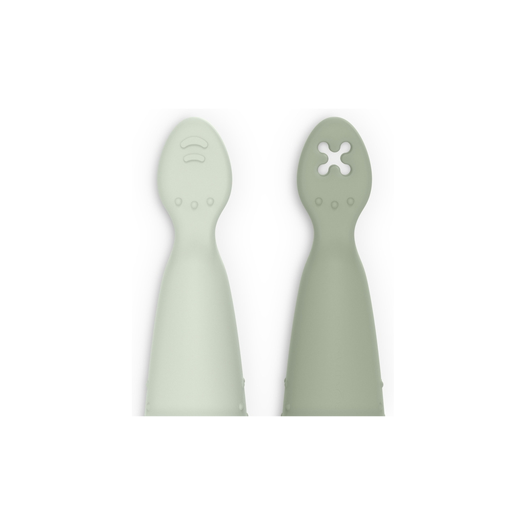 Набір дитячого посуду Suavinex силіконові ложечки для прикорму "Colour Essence" 2 шт, зелені (402906)