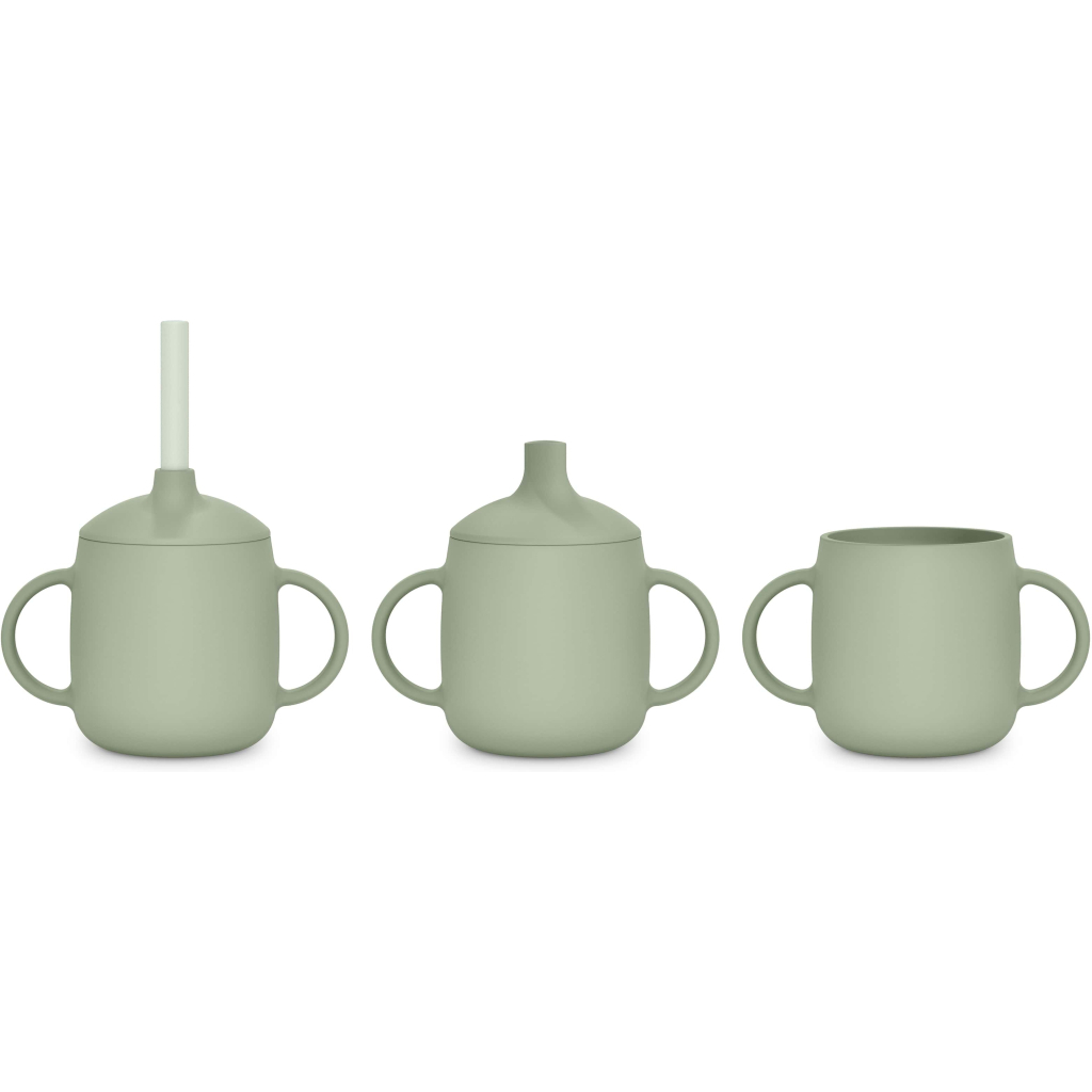 Поїльник-непроливайка Suavinex Colour Essence силіконова 3 в 1 (з носиком та трубочкою), 270 мл, +6 м , зелена (402899)