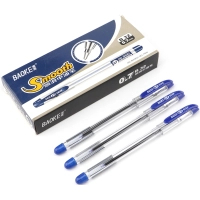 Baoke Smooth 0.7 mm oil pen, with grip blue, 12 pcs (B32-blue)