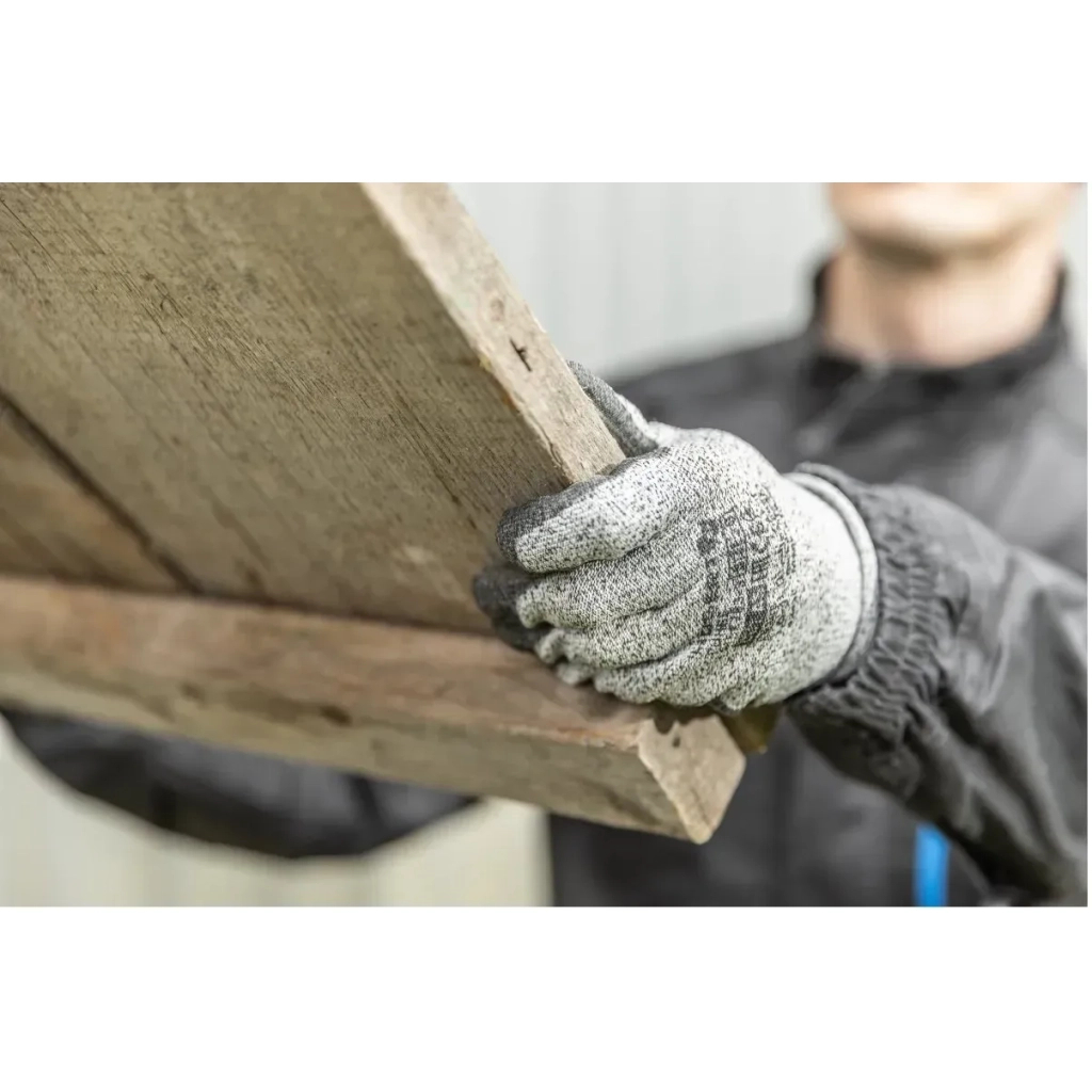 Захисні рукавиці Hoegert FUHSE HT5K763-11 протипорізні з поліуретановим покриттям світло-сірі, 11 (HT5K763-11)