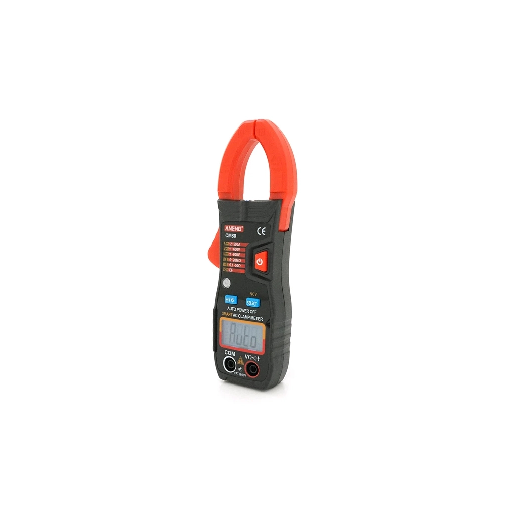 Токові кліщі ANENG CM80 V (AC/DC), A (AC), Ω (NCV). Data Hold, дзвінок, ліхтарик, автовідключення. (CM80)