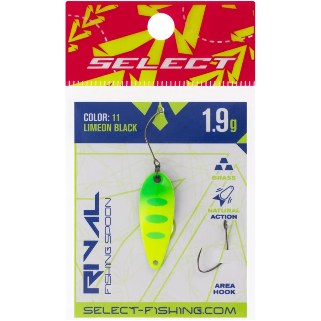 Блешня Select Rival 1.9g 30mm 11 LimeON Black (1870.79.90) Блешня Select Rival 1.9g 30mm 11 LimeON Black (1870.79.90)