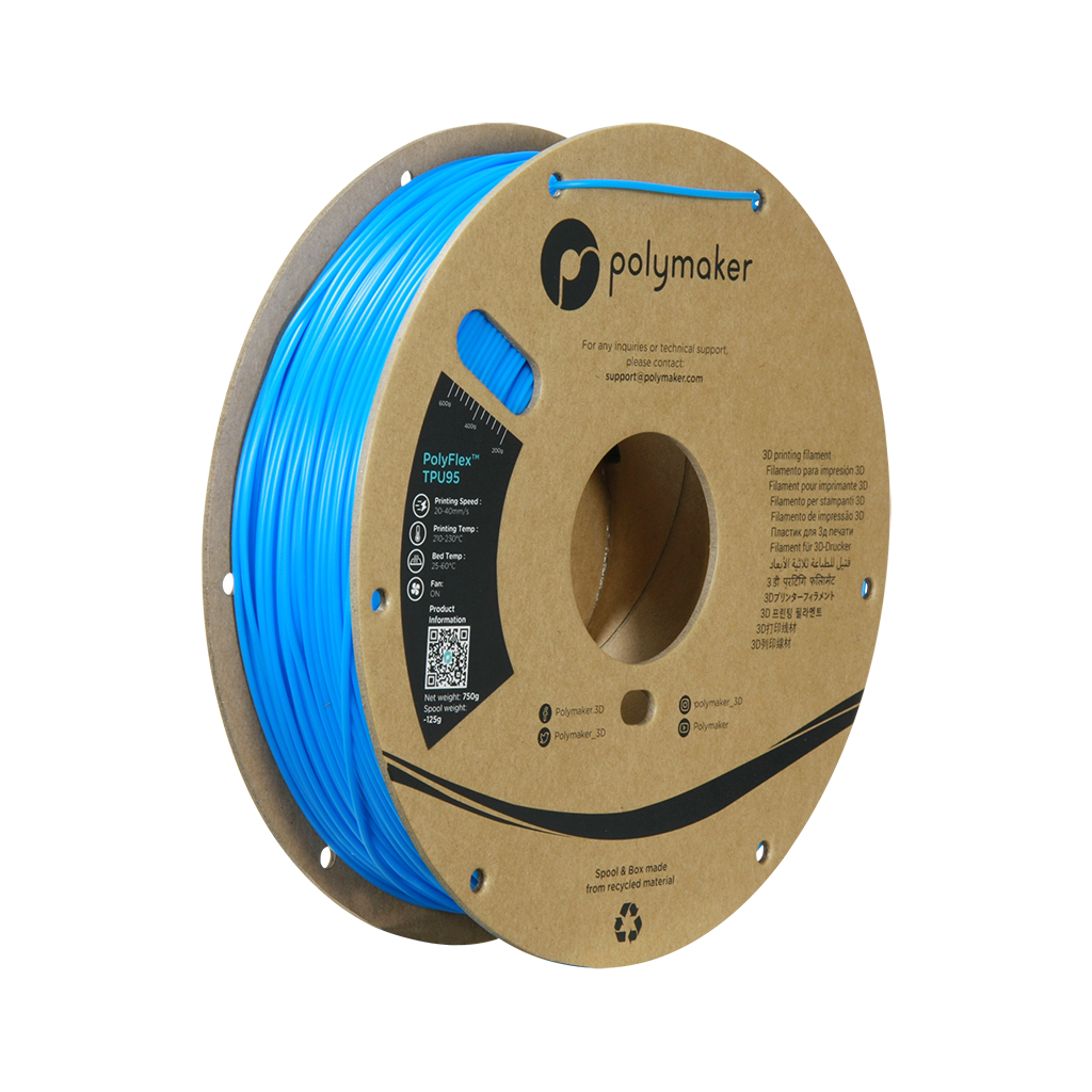 Пластик для 3D-принтера Polymaker TPU-95A 1,75mm 0,75kg BLUE (PD01005)