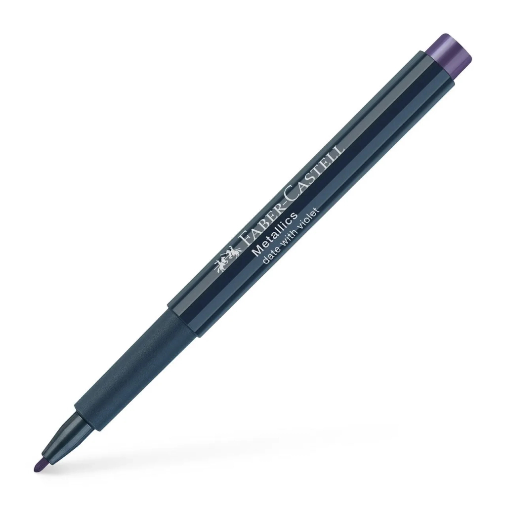 Маркер Faber-Castell металік для декору Metallics Marker Date with violet, M (1,5 мм), колір фіолетовий (32020)