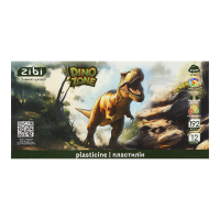 Plasticine ZiBi KIDS Line DINO 12 colors, 192 g (ZB.6279)
