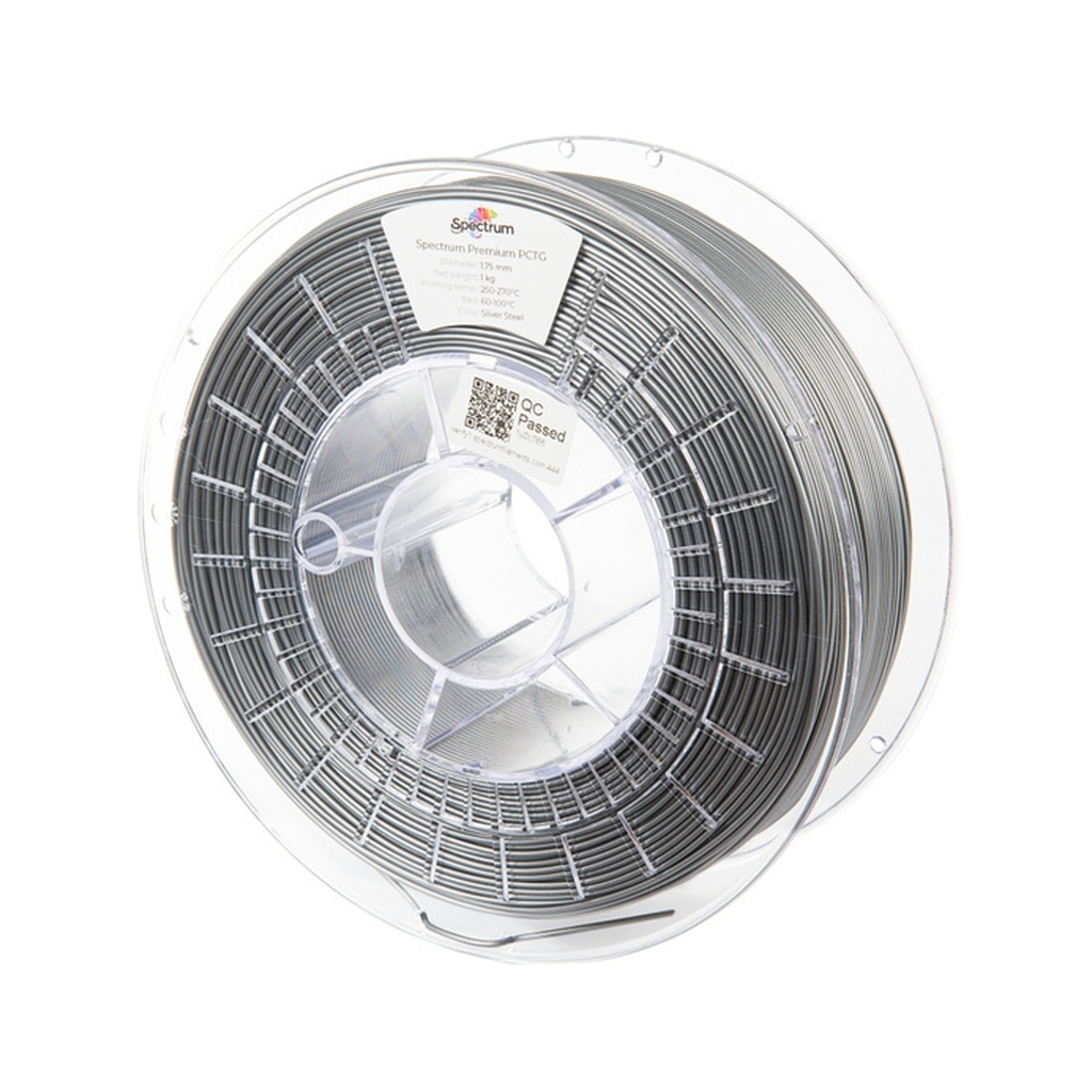 Пластик для 3D-принтера Spectrum PCTG Premium 1.75mm 1kg Silver, Steel RAL 9007 (80658)