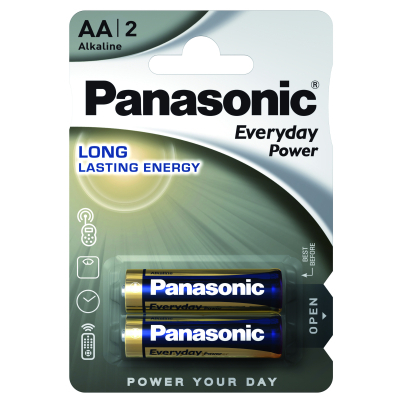 Battery PANASONIC AA LR06 Everyday Power * 2 (LR6REE/2BR)