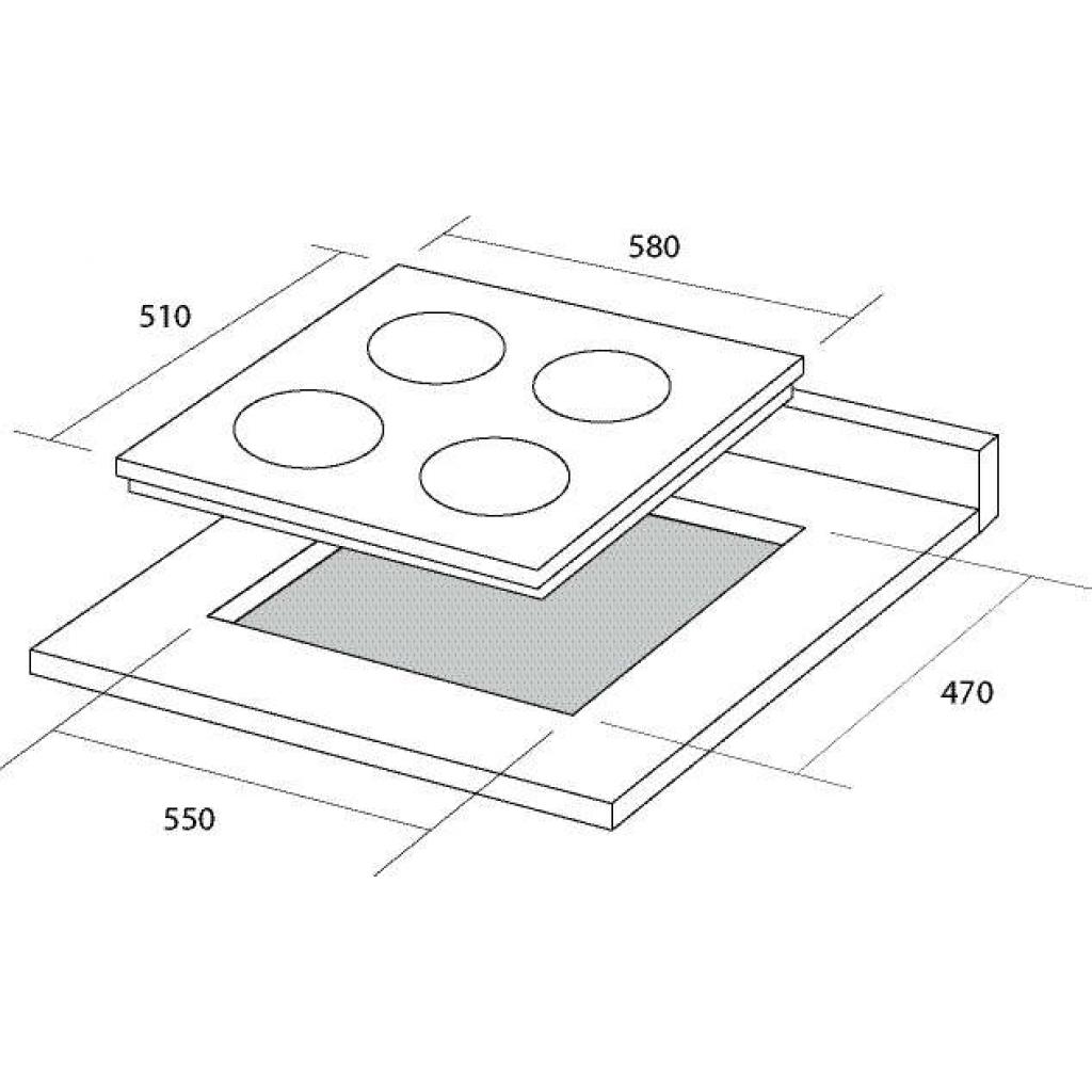 Варочна поверхня Pyramida PFE 641 BLACK RUSTICO
