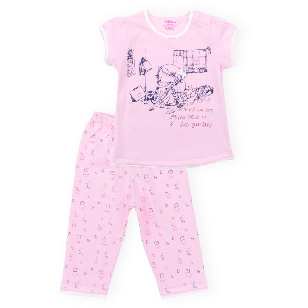 Піжама дитяча Aziz з дівчинкою і котиками (9136-05G-pink)