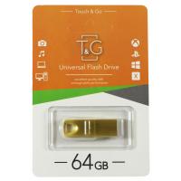 USB флеш накопичувач T&G 64GB 117 Metal Series Gold USB 2.0 (TG117GD-64G)