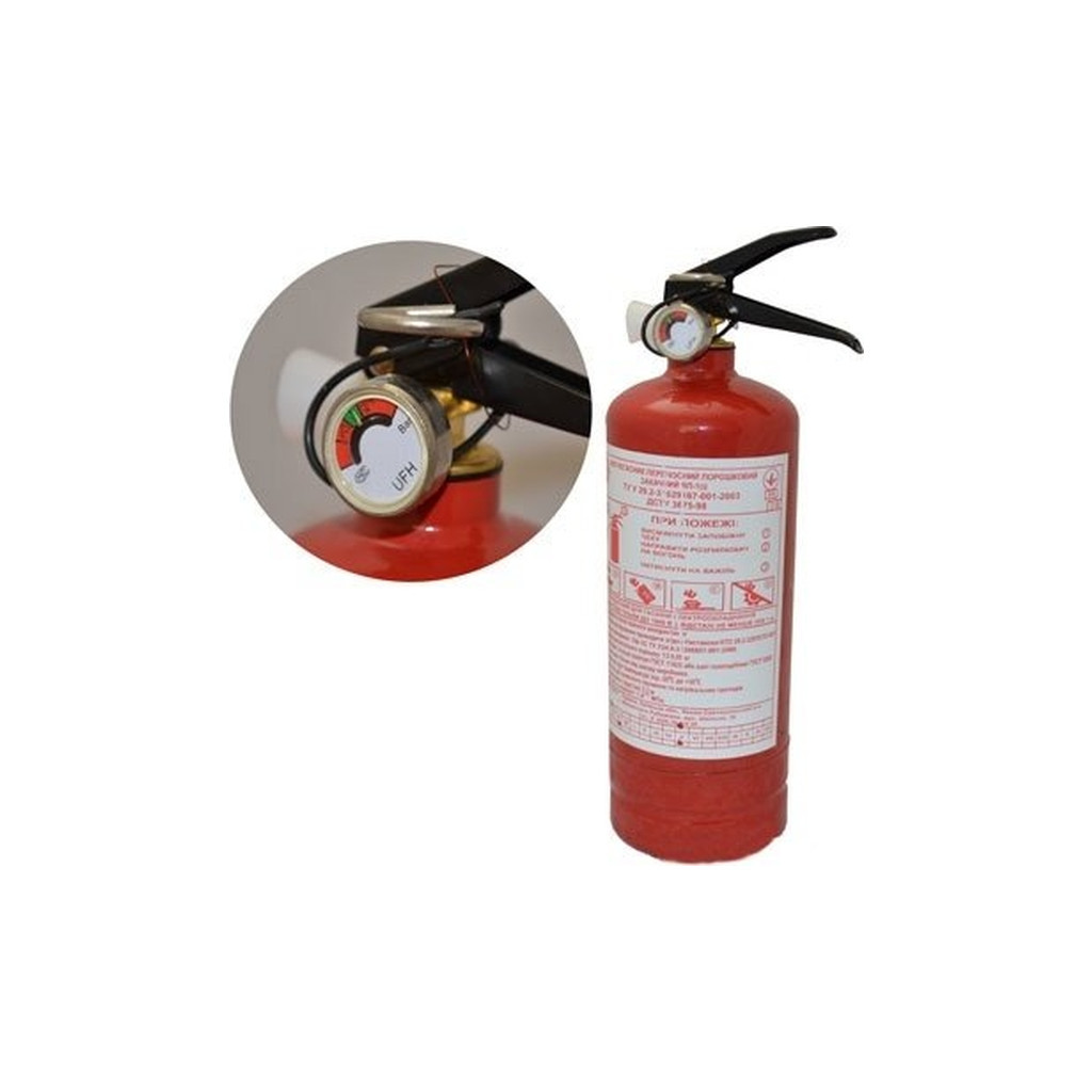 Вогнегасник Рубеж порошковий 1 кг (04-001-1) Вогнегасник Рубеж порошковий 1 кг (04-001-1)