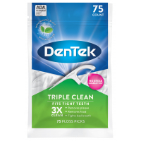 Флос-зубочистки DenTek Потрійне очищення 75 шт. (047701002704)