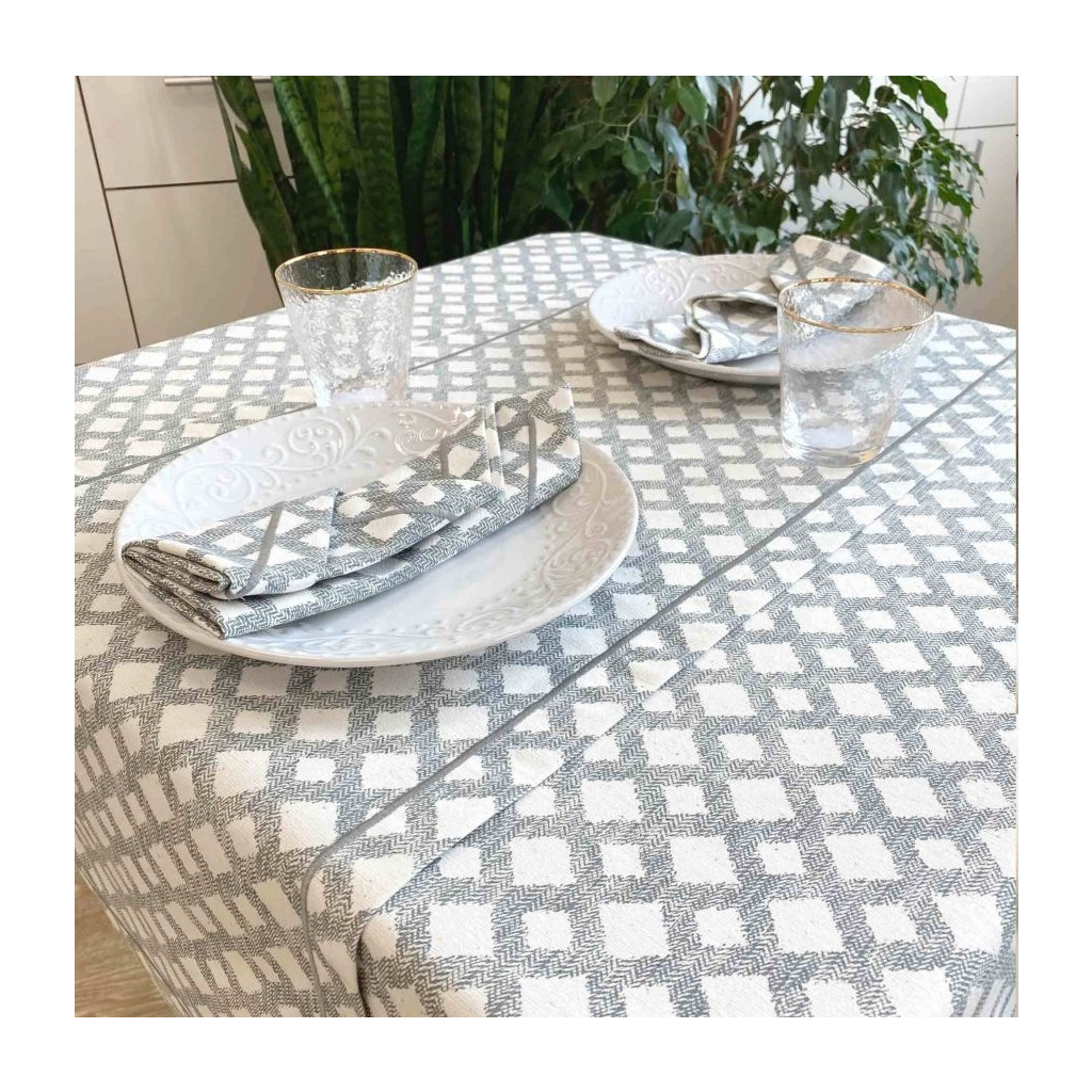 Скатертина Прованс Avantime Лофт Сірий 132х132 см (17279) Скатертина Прованс Avantime Лофт Сірий 132х132 см (17279)