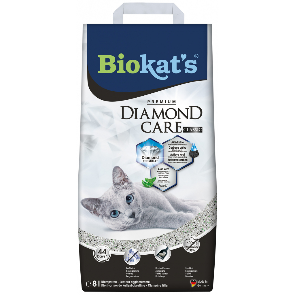 Наповнювач для туалету Biokat's DIAMOND CARE CLASSIC 8 л (4002064613253) Наповнювач для туалету Biokat's DIAMOND CARE CLASSIC 8 л (4002064613253)