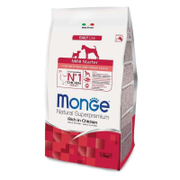 Dry food for dogs Monge Dog Mini Starter with the taste of chicken with rice 1.5 kg (8009470004008)