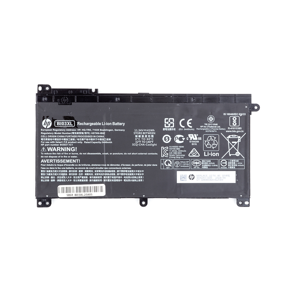 Акумулятор до ноутбука HP Omen 15 (BI03XL) 11.34V 3440mAh (NB461769) Акумулятор до ноутбука HP Omen 15 (BI03XL) 11.34V 3440mAh (NB461769)