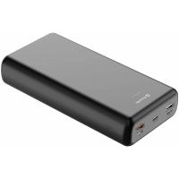 Батарея універсальна SWISSTEN 30000mAh PD/20W, QC/3.0, USB-C, Lightning, Micro-USB, 2*USB-A, +cable USB-C 3A, black (8595217479838)