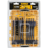 Set of DeWALT EXTREME IMPACT feather drills for wood, 9 pcs., Tough Case (DT70751)