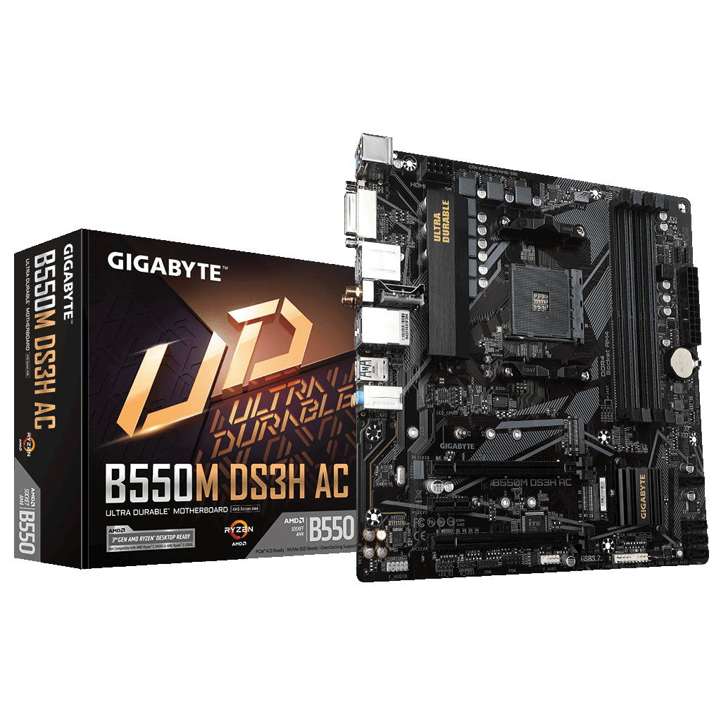 Материнська плата GIGABYTE B550M DS3H AC