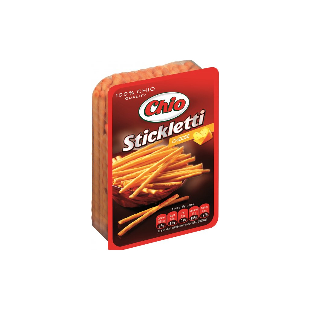 Соломка Chio Stickletti солона зі смаком сиру 80 г (4000522009532)