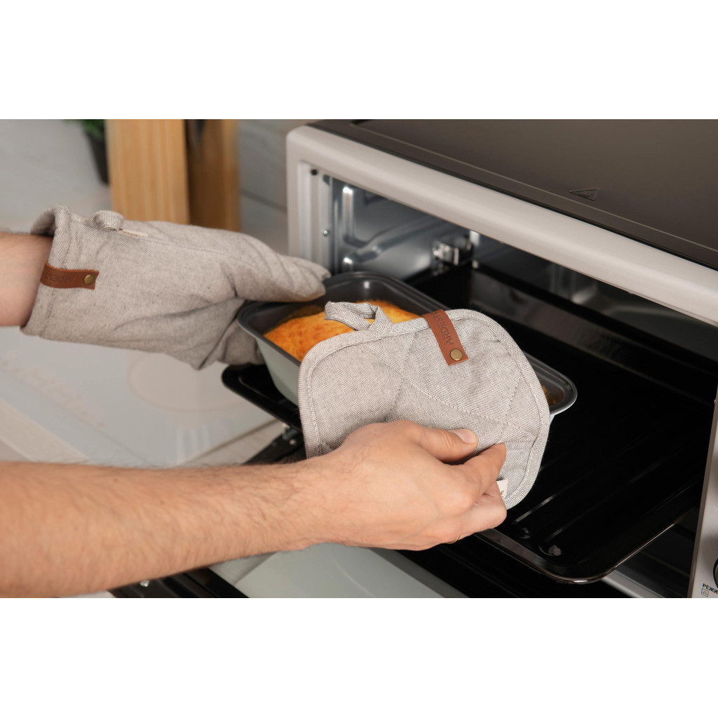 Кухонна прихватка Ardesto Oliver сірий 20х20см, 100% бавовна (ART04OD) Кухонна прихватка Ardesto Oliver сірий 20х20см, 100% бавовна (ART04OD)