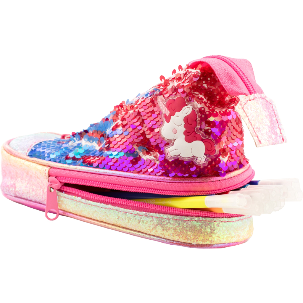 Пенал Cool For School у формі кеда з паєтками 2 відділення Рожевий (5987-pink) Пенал Cool For School у формі кеда з паєтками 2 відділення Рожевий (5987-pink)