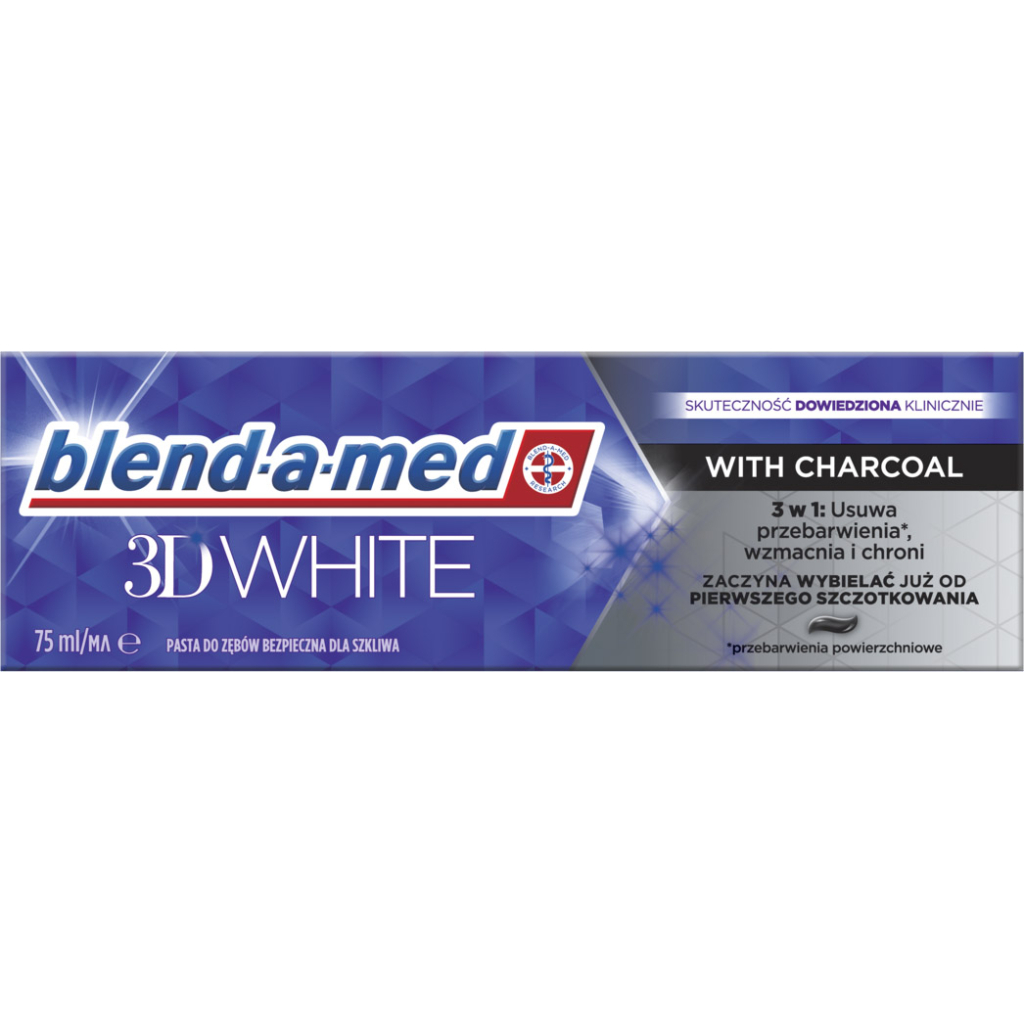 Зубна паста Blend-a-med 3D White З деревним вугіллям 75 мл (8006540793114)