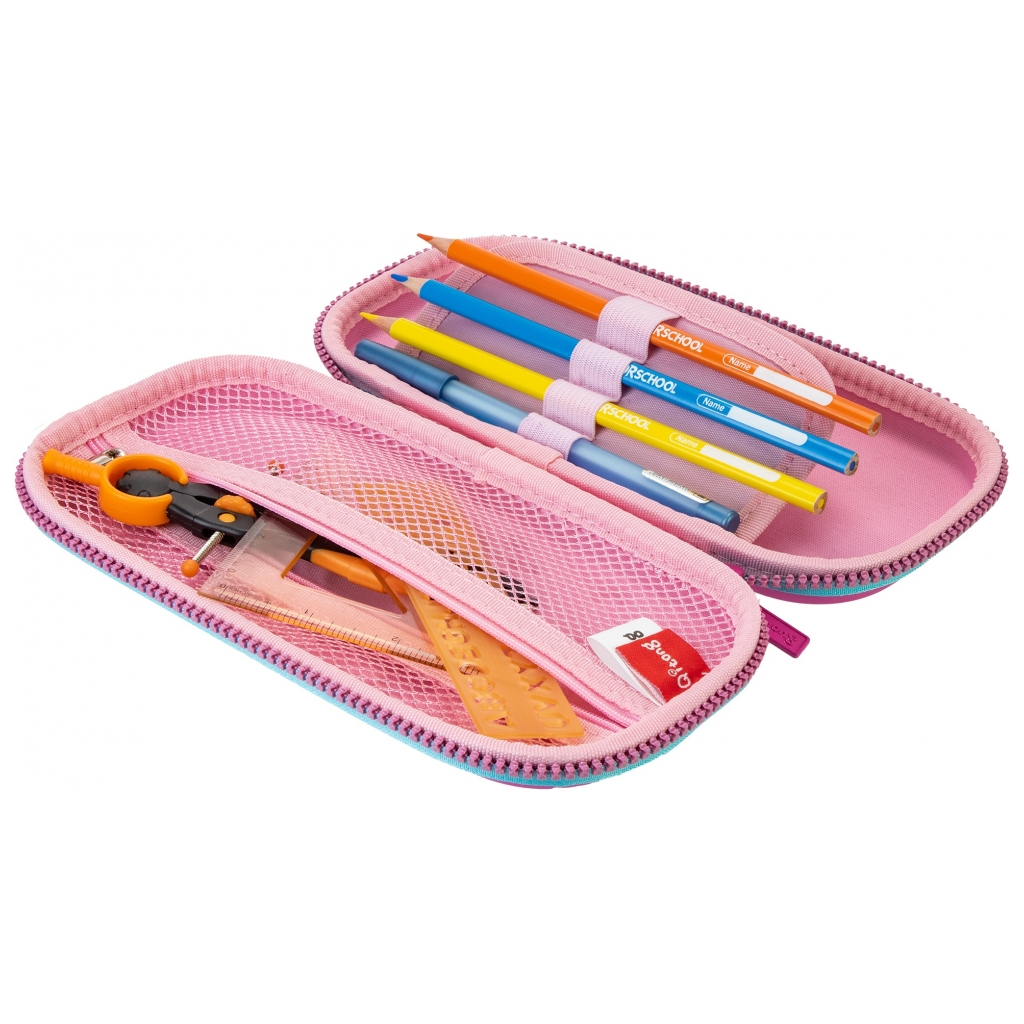 Пенал Cool For School 1 відділення з органайзером фуксія (QT-5634-Rosered)