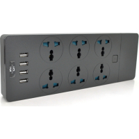 Network power filter Voltronic TV-T12, 6 units, 4*USB Black (TV-T12-Black)
