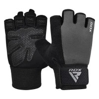 Gloves for fitness RDX W1 Half Gray Plus M (WGA-W1HG-M+)