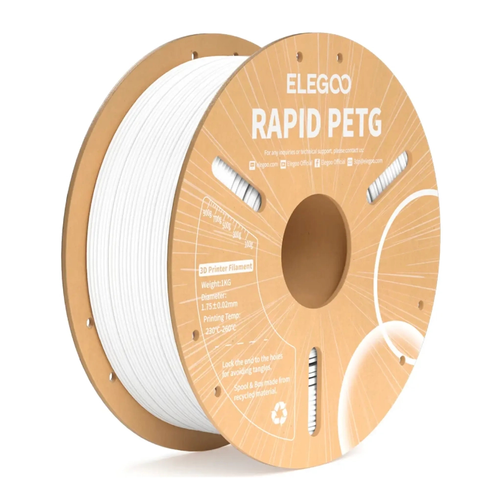 Пластик для 3D-принтера ELEGOO Rapid PETG 1кг, 1.75мм, white (50.203.0217) Пластик для 3D-принтера ELEGOO Rapid PETG 1кг, 1.75мм, white (50.203.0217)