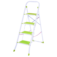 Eurogold 4-step metal ladder. 2124R (EG-2124R)