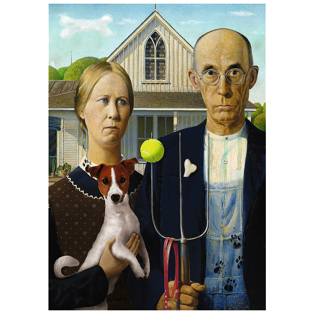 Пазл Trefl American Gothic:Собаче видання 500 елементів (5900511375268)