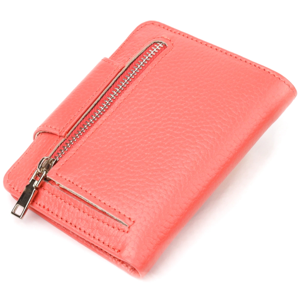 Портмоне Canpellini З натуральної шкіри Кораловий (21669)
