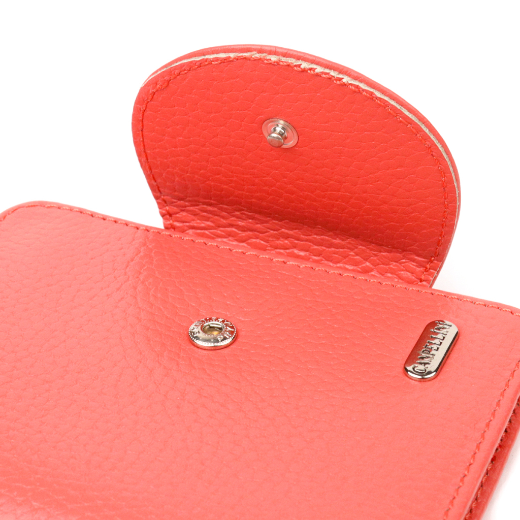 Портмоне Canpellini З натуральної шкіри Кораловий (21669)
