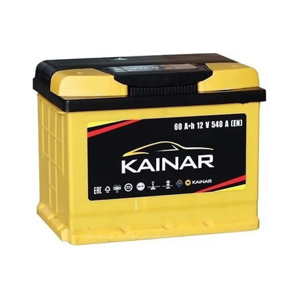 Акумулятор автомобільний KAINAR PREMIUM 60Ah (+/-) (600EN) (060 231)