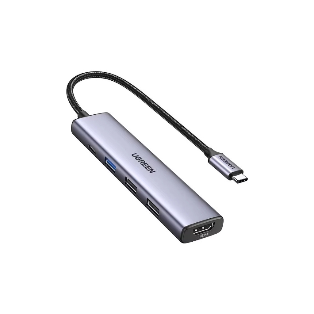 Порт-реплікатор UGREEN CM478 USB Type-C HDMI, USB/3.0, Type-C for charging PD/100W (15495)