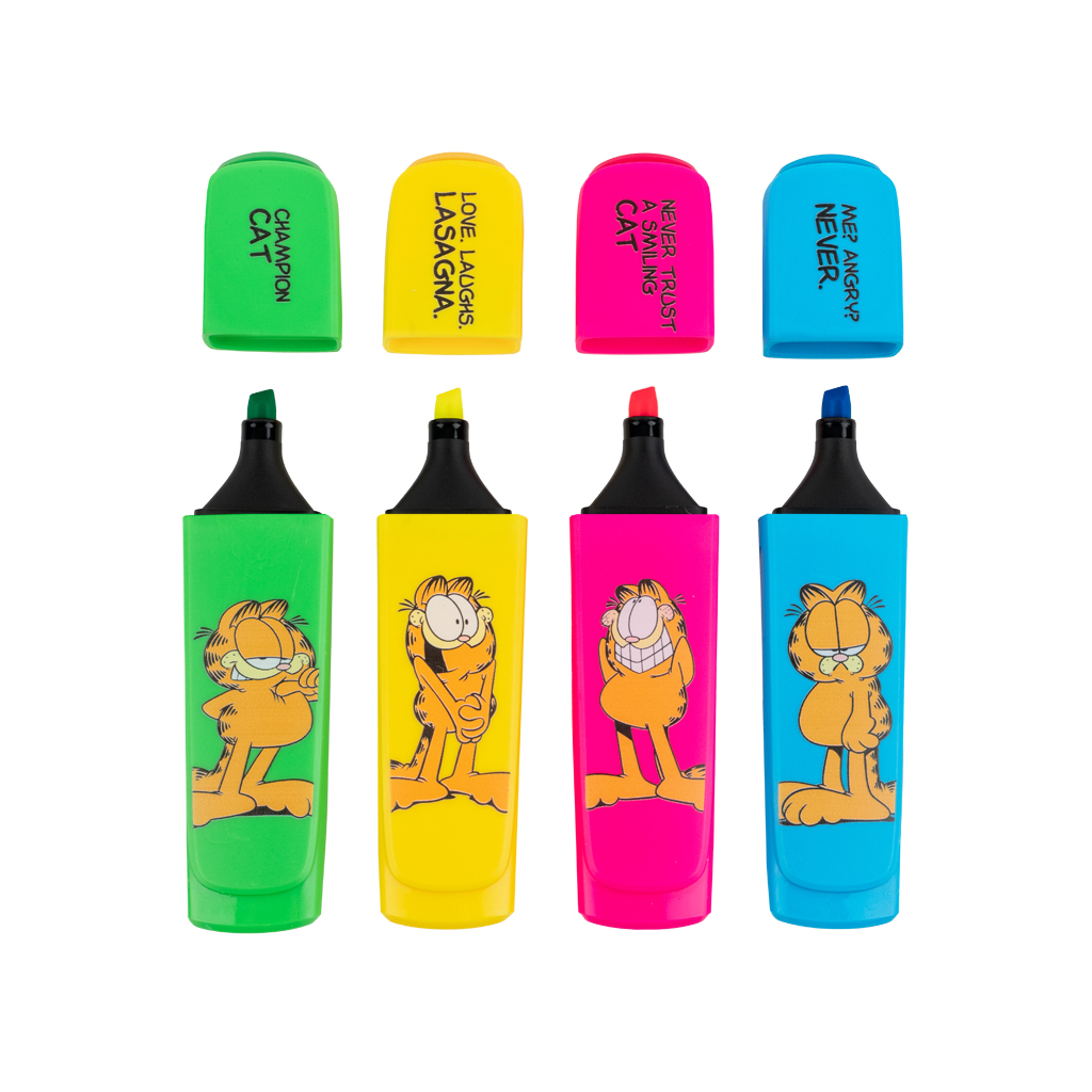 Набір маркерів Kite Highlighter Garfield, набір з 4-х кольорів (GF25-444)