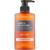 Shower gel Kundal Honey & Macadamia Body Wash White Musk 500 ml (8809568740258)