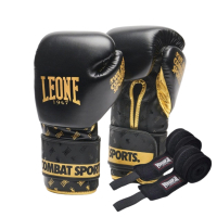 Боксерські рукавички Leone GN220 DNA Black 10 унцій (GN220_Black_10oz)