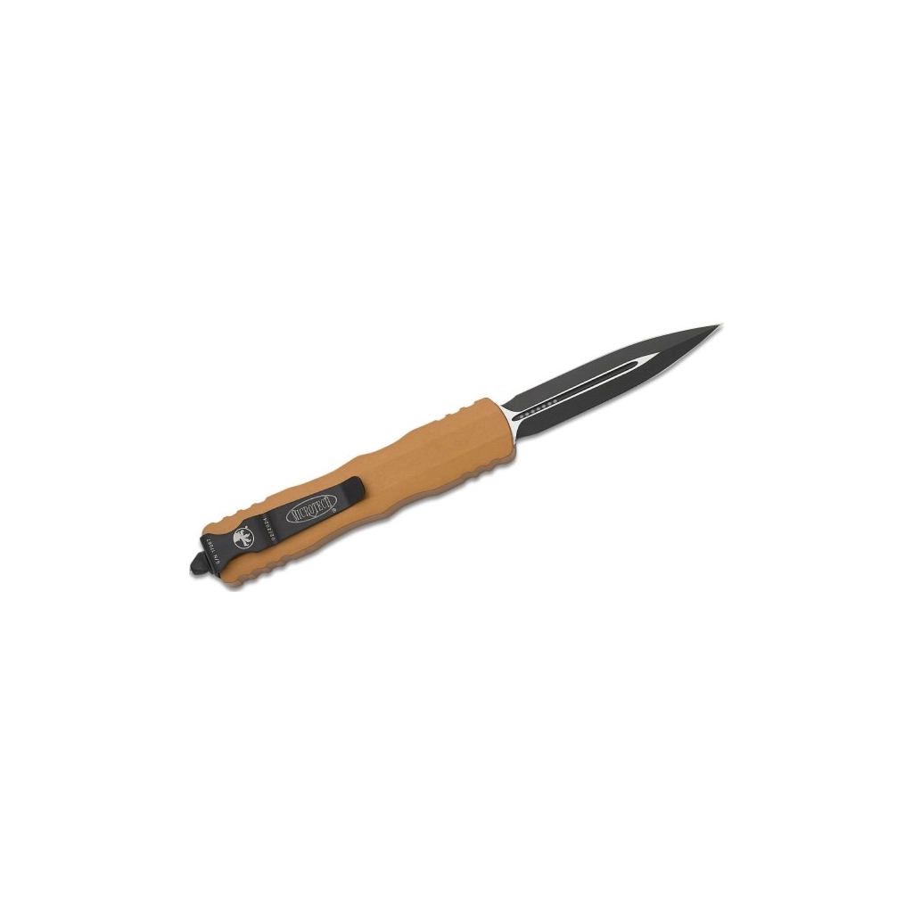 Ніж Microtech Dirac D/E OTF, чорний клинок, руків'я tan (225-1TA) Ніж Microtech Dirac D/E OTF, чорний клинок, руків'я tan (225-1TA)