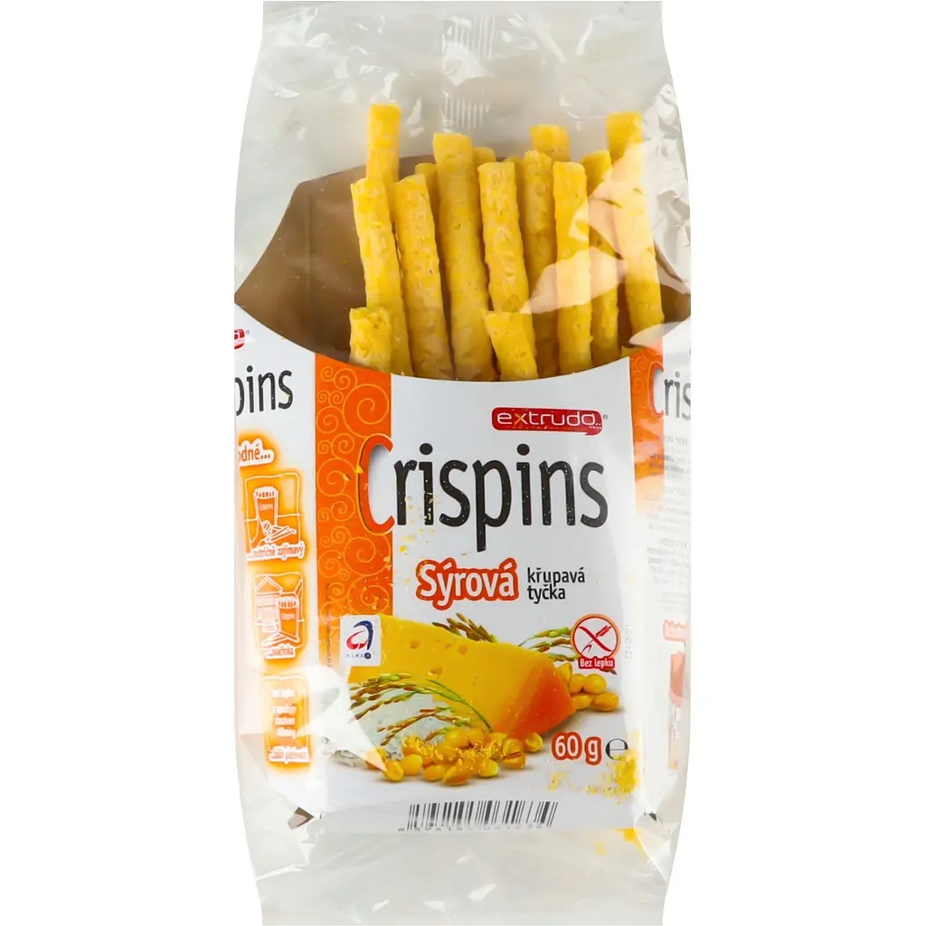 Хлібці дитячі Extrudo Crispins Органічні палички з сиром 60 г (23770-5033)