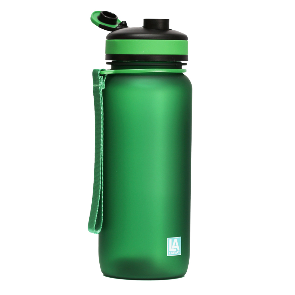 Пляшка для води Line Art Flores 650 мл зелений (60014218LA-04) Пляшка для води Line Art Flores 650 мл зелений (60014218LA-04)