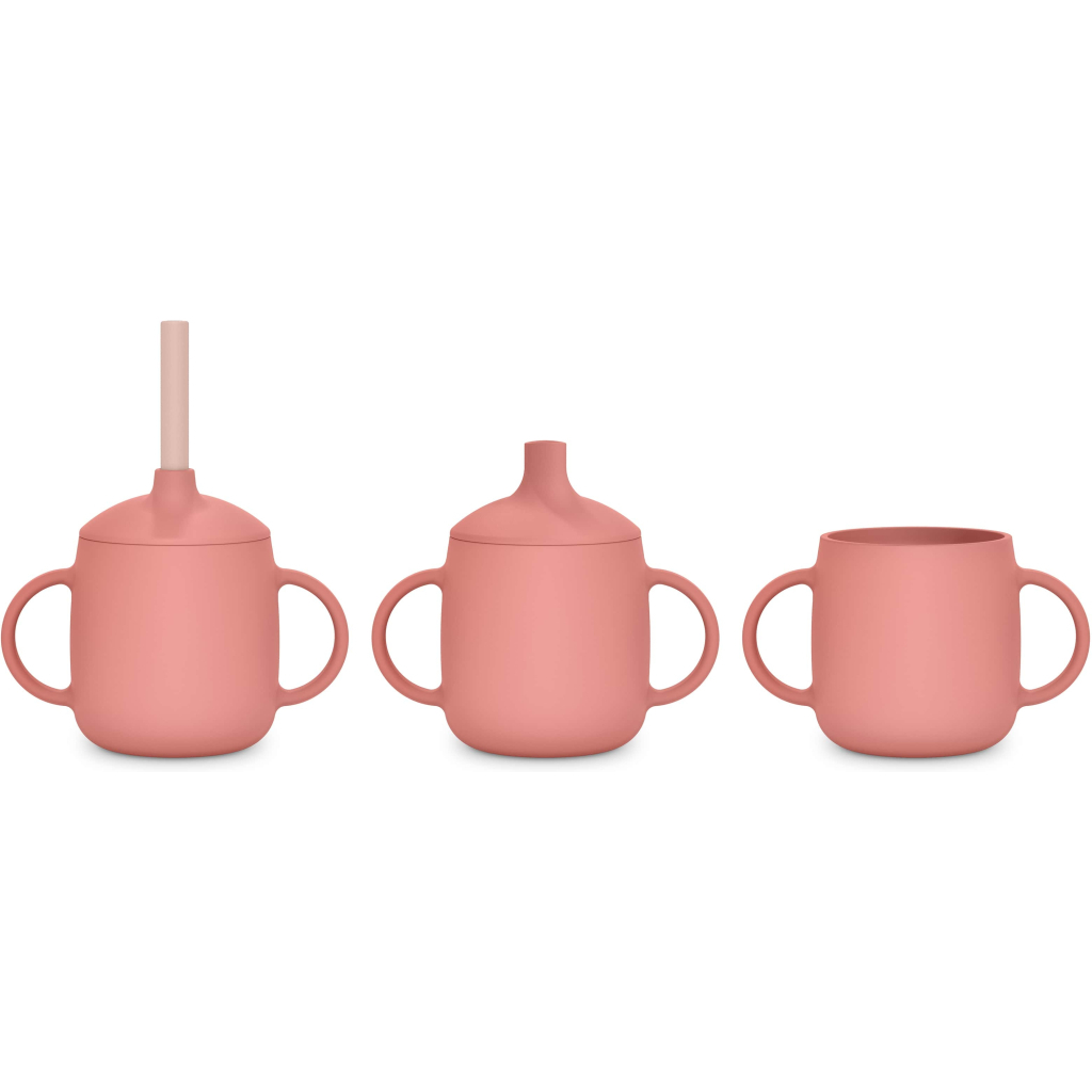 Поїльник-непроливайка Suavinex Colour Essence силіконова 3 в 1 (з носиком та трубочкою), 270 мл, +6 м, рожева (402900)