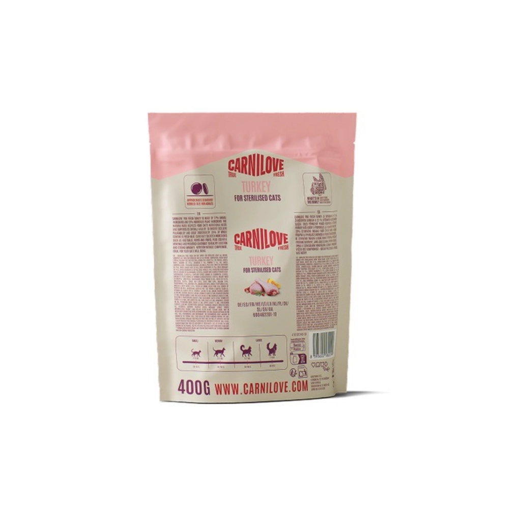 Сухий корм для кішок Carnilove True Fresh Turkey Sterilised 400 г (8595602582099)