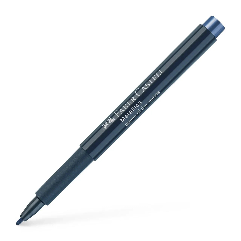 Маркер Faber-Castell металік для декору Metallics Marker Queen of the marine, M (1,5 мм), колір синій (32021)