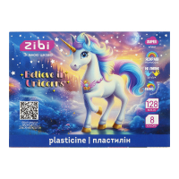 Plasticine ZiBi KIDS Line UNICORN 8 colors, 128 g (ZB.6280)