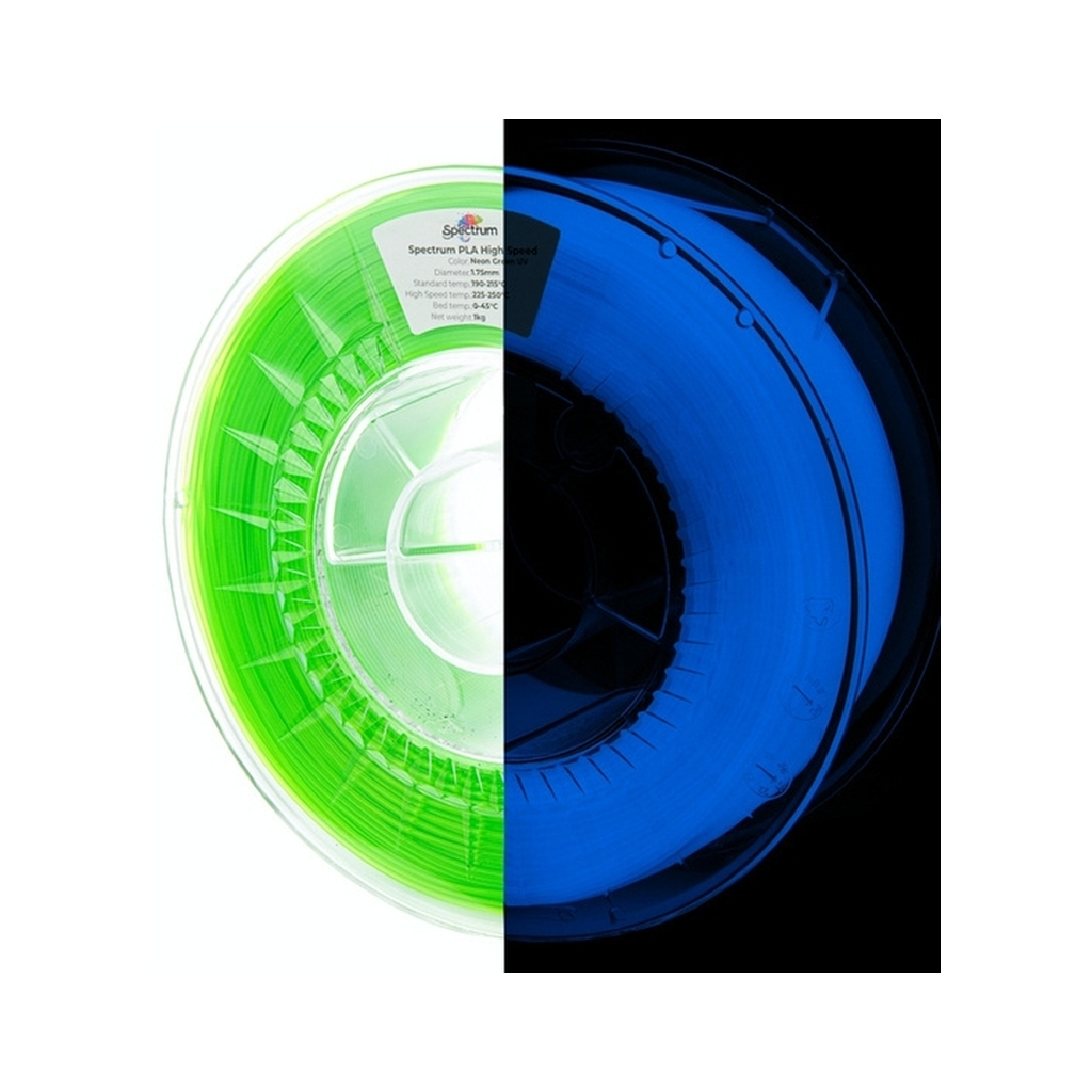 Пластик для 3D-принтера Spectrum PLA HS Premium 1.75mm 1kg Neon Green UV (81057)