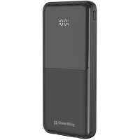 Батарея універсальна ColorWay 10 000 mAh DigiPower PD/22.5W, QC/4.0, Black (CW-PB100LP01BK)